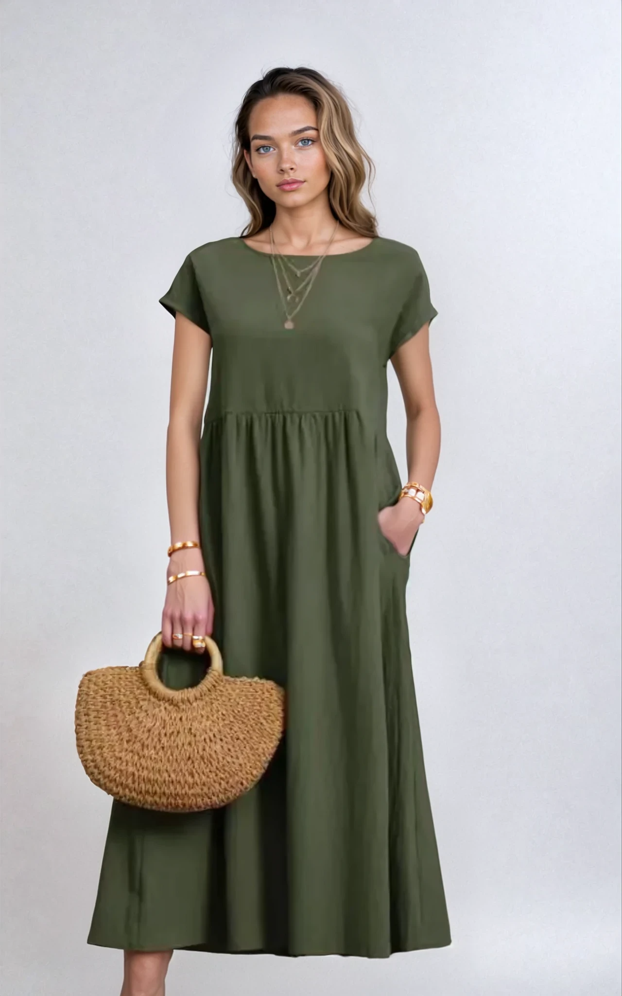 Noéras Elegante Sommer Midi Jurk
