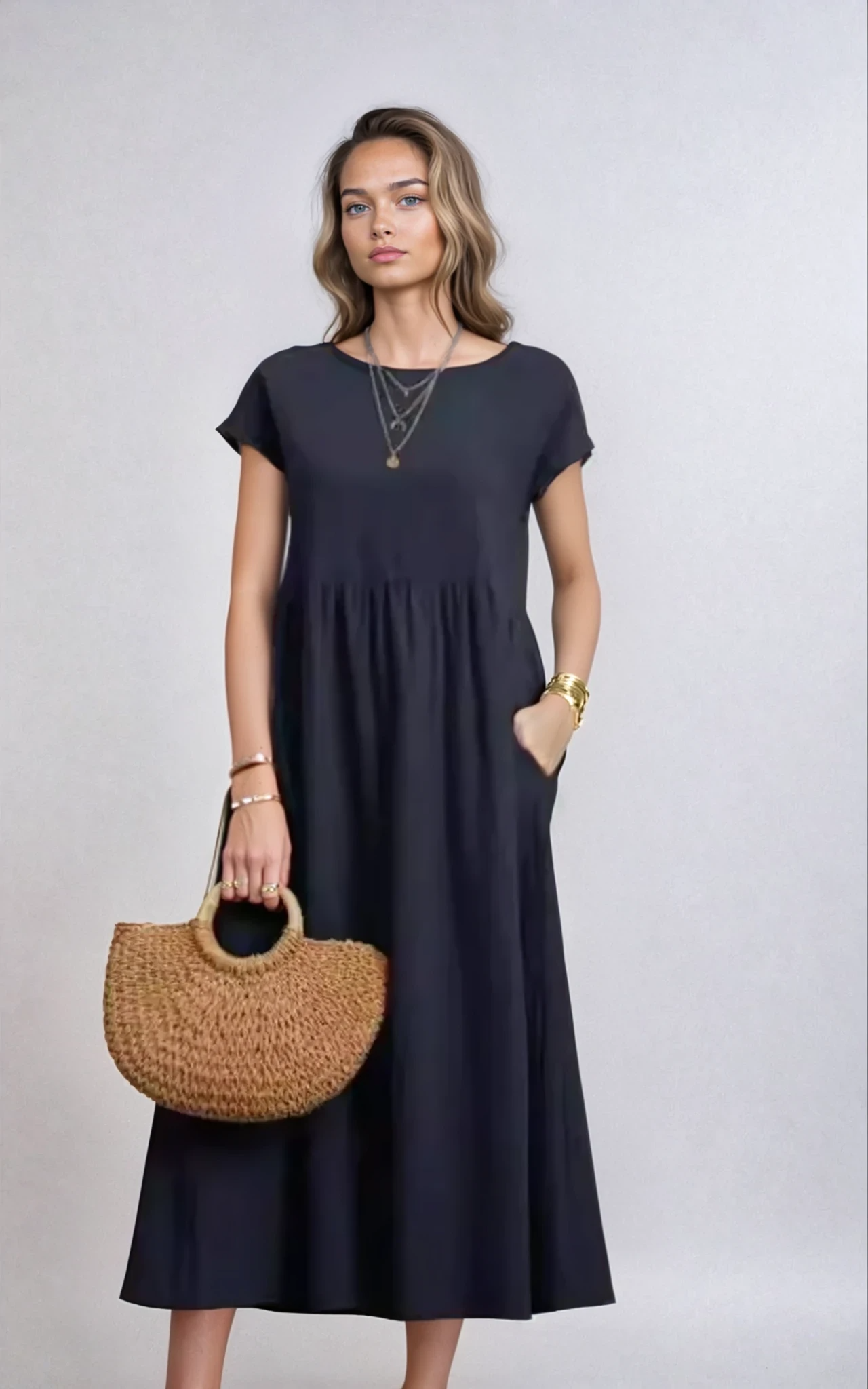 Noéras Elegante Sommer Midi Jurk