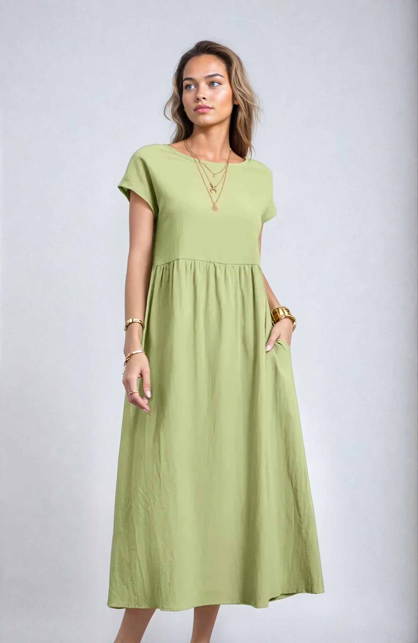 Noéras Elegante Sommer Midi Jurk